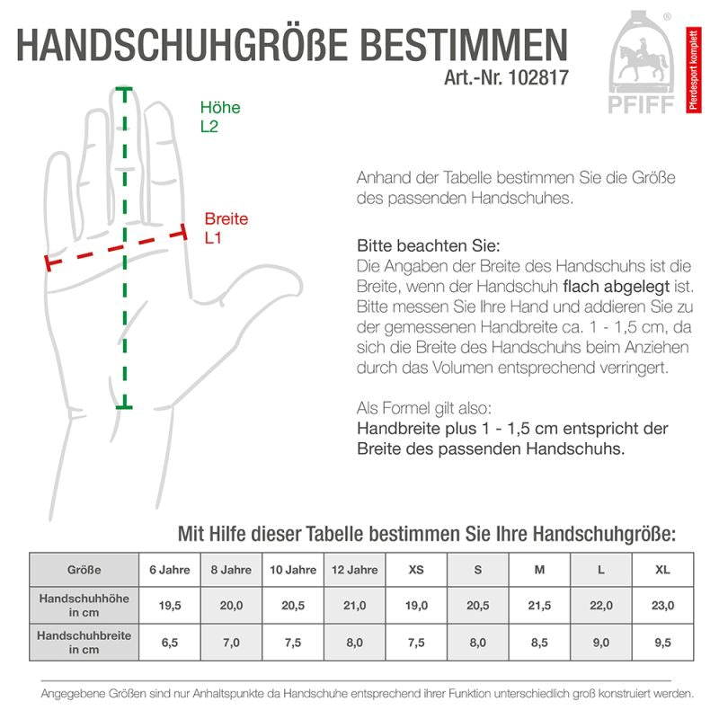 Reithandschuh "Silikon" Pfiff