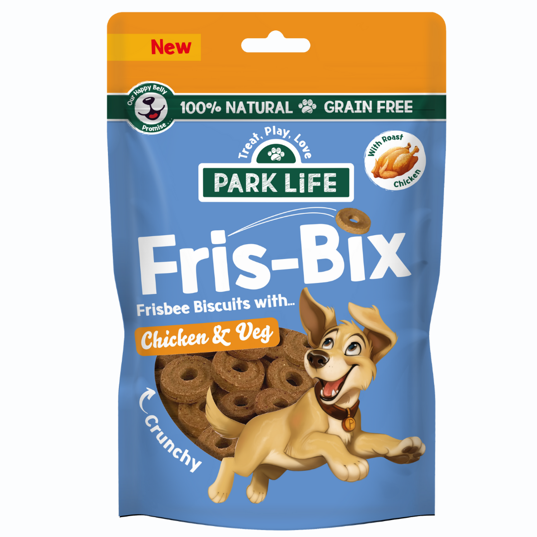 Fris Bix Kekse in Frisbee-Form, Hühnchen und Gemüse, 100 g Beutel