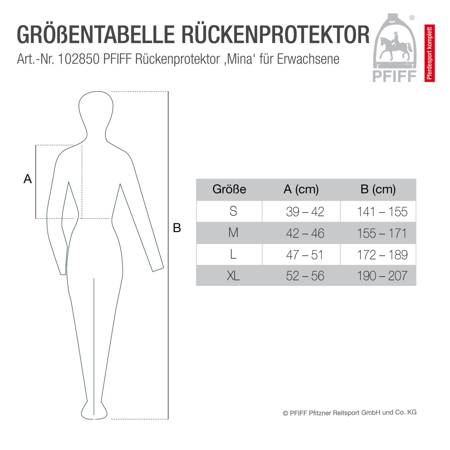 PFIFF Rückenprotektor 'Mina' für Erwachsene